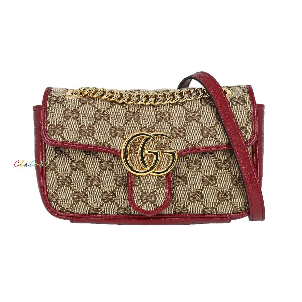 Gucci GG Marmont Diagonal Matelassé Original GG Canvas Mini Cross Body Bag